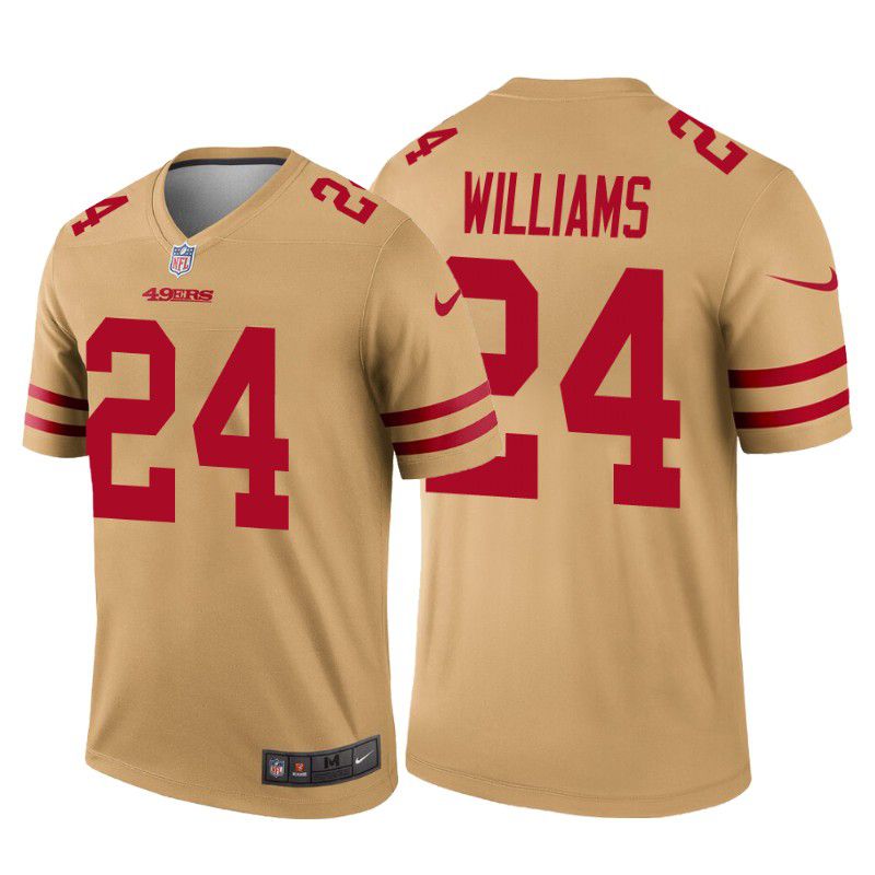 Men San Francisco 49ers #24 K Waun Williams Nike Gold Inverted Legend NFL Jersey->san francisco 49ers->NFL Jersey